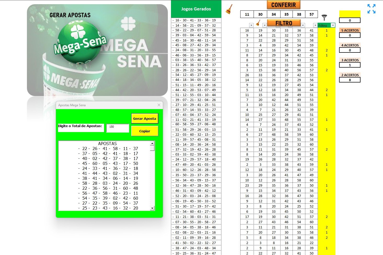 LOTO MEGA SENA - Super Gerados de